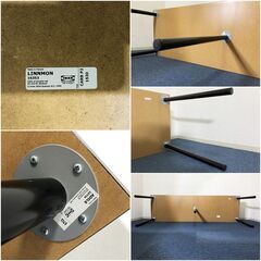 IKEA 大型デスク LINNMON・ADILS ブラック 脚部アジャスター付き イケア リンモン/オディリス 作業机・パソコンデスク・大型テーブルの画像