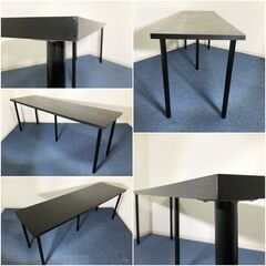 IKEA 大型デスク LINNMON・ADILS ブラック 脚部アジャスター付き イケア リンモン/オディリス 作業机・パソコンデスク・大型テーブルの画像