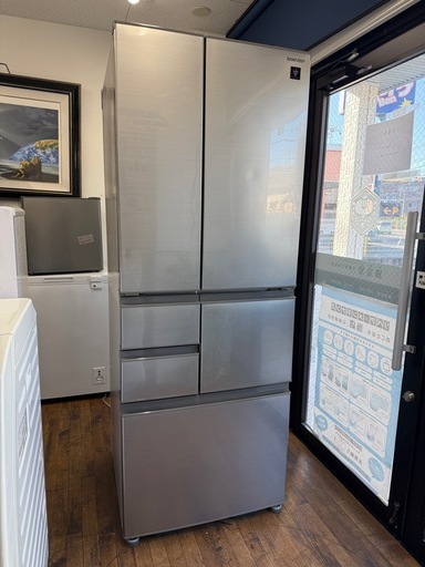 SHARP 6ドア冷凍冷蔵庫 502L 2020年製 自動製氷付き (錬金堂宇都宮竹林