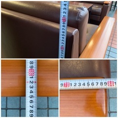 ★応接4点セット★3人掛けソファ・1人掛けソファ・応接木製テーブル・高さ70cm×幅185cm×奥行き80cmの画像