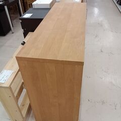 リユースのサカイ栃木店★ジモティ割あり★  レンジ台 ベージュ W140×D48.5×H93 クリーニング済み TC12112の画像