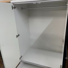 リサイクルショップどりーむ天保山店　No5429 クローゼットタンス　ワードローブ　衣類収納　黒×白　大型で大容量♪の画像