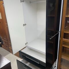 リサイクルショップどりーむ天保山店　No5429 クローゼットタンス　ワードローブ　衣類収納　黒×白　大型で大容量♪の画像