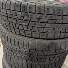 スタッドレスタイヤセット　ヨコハマ　2018年製　155/65R14　スズキホイール付きの画像