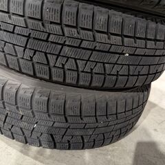 スタッドレスタイヤセット　ヨコハマ　2018年製　155/65R14　スズキホイール付きの画像