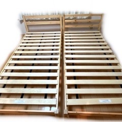‼️最終値下げ‼️【明日まで限定】木製フレームベッド　2点セット‼️の画像
