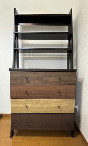 ニトリ 2024 チェストラック Nランダム80 木製チェスト 5引き出し付き