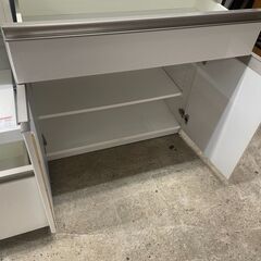 リサイクルショップどりーむ天保山店　No5387 キッチンボード　創愛ファニチュア　大型　人気の白🎵　大容量♪　便利なキッチン収納♪の画像