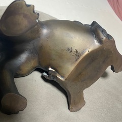照雲　狛犬　真鍮製　の画像