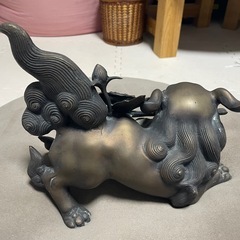 照雲　狛犬　真鍮製　の画像