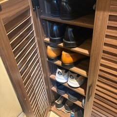 靴箱　ウォールナットの画像