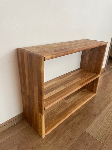 オープンシェルフオーク無垢可変棚オイルフィニッシュ (アンティーク