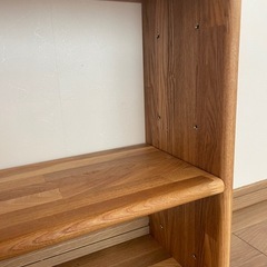 オープンシェルフ　オーク無垢　可変棚　オイルフィニッシュ
の画像