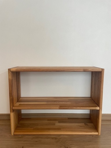 オープンシェルフオーク無垢可変棚オイルフィニッシュ (アンティーク
