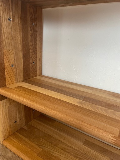 オープンシェルフ オーク無垢 2024 可変棚 オイルフィニッシュn