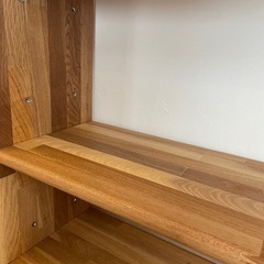 オープンシェルフ　オーク無垢　可変棚　オイルフィニッシュ
の画像