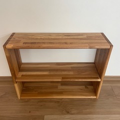 オープンシェルフ　オーク無垢　可変棚　オイルフィニッシュ
の画像