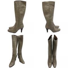 TRUSSARDI トラサルディ ブーツ レザー グレー レディース 24【古着】【中古】の画像