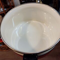 象印 ホーロー 片手鍋 レッドライン パピーシリーズ 琺瑯 /HJ-0589 2F北の画像