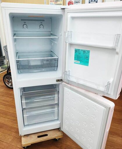 ハイアール 冷凍冷蔵庫 148L  2ドア 冷凍引出しタイプ JR-NF148B 2021年製 ピンク