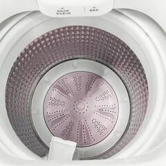 ハイアール 全自動洗濯機 5.5kg クリアトップ ピンク JW-U55HK 2021年製の画像