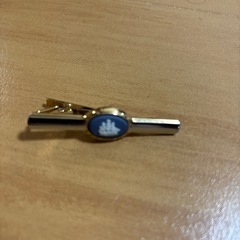 ウェッジウッド WEDGWOOD カフス タイピン セット ゴールドカラー ブルー ヴィンテージ オールド ビジネス メンズ の画像