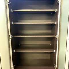 【ジャングル深井店】★2枚扉 食器棚 ブラウン キッチン家具 家具 堺市 深井 【FU3150】の画像