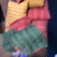 小さめクッション、替えカバー付きの画像