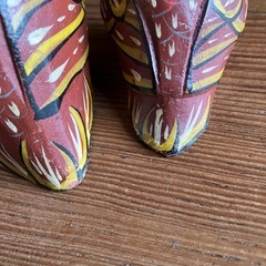 フクロウ 置物 木彫 5体セット 縁起物　高さ約8.5〜3㎝の画像