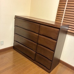 約4万　人気大川家具　収納タンス　の画像