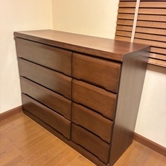 約4万　人気大川家具　収納タンス　の画像