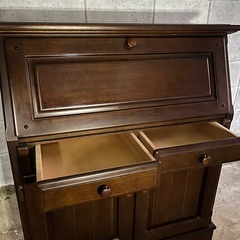 KARIMOKU  カリモク ライティングデスク 木製 アンティーク レトロ の画像