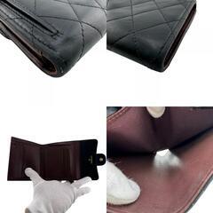 シャネル CHANEL 三つ折り財布 マトラッセ コンパクト財布 ブラックの画像