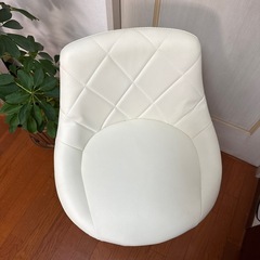 ホワイトレザー　ハイチェアの画像