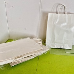 【新品②】白無地手提げ紙袋(マチ有り)×17枚の画像