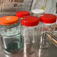 ５本　梅酒 果実酒 梅干し　保存用 瓶 ガラスの画像