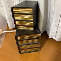 アンティーク本型小物入れ 収納2個セットの画像