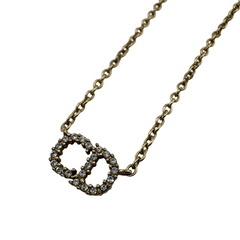 クリスチャンディオール Christian Dior ネックレス CDロゴ ラインストーン ネックレス ゴールドの画像