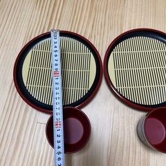 プラスティックざるそば用食器2組セットの画像