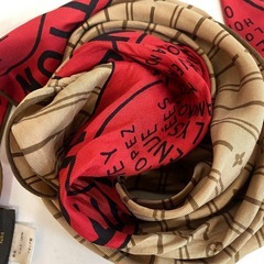 ルイヴィトン LOUIS VUITTON スカーフ ロゴ 菱形 ブラウンの画像