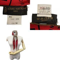 ルイヴィトン LOUIS VUITTON スカーフ ロゴ 菱形 ブラウンの画像