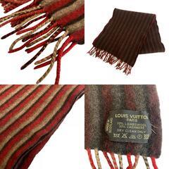 ルイヴィトン LOUIS VUITTON マフラー エシャルプ レイエ M71985 レッドの画像