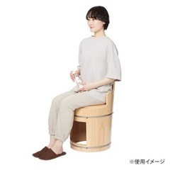 【美品】よもぎ蒸し椅子【丸椅子・背もたれあり】の画像