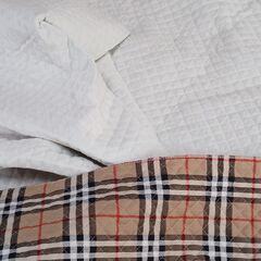 ノバチェック柄　キルティング　生地　リメイク　敷物　210×210㌢位の画像