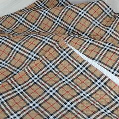 ノバチェック柄　キルティング　生地　リメイク　敷物　210×210㌢位の画像