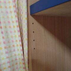 観音寺 本棚 5段 重たいです カーテン付き １８１ｘ８５ｘ３０ｃｍ 中古品 の画像