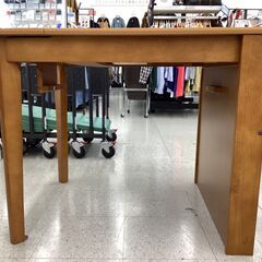 コスパクリエーション ダイニングテーブル 収納ラック付 伸縮ダイニング 北欧ヴィンテージテイストの画像