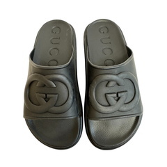 グッチ GUCCI 24 サンダル 厚底 スリッパ GGインターロッキング 692380 ブラックの画像