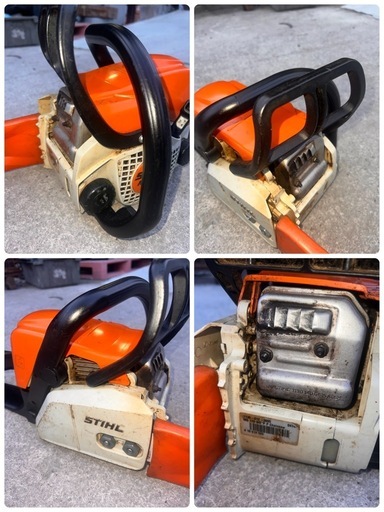 管JT003 動作良好 STIHL MS170　 スチール エンジンチェーンソー カバー付  