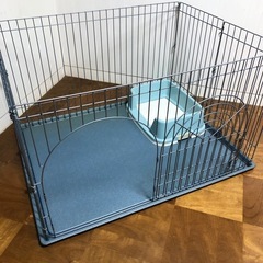 ペットゲージ　トイレセット◆ペットフェンス◆ペットサークル◆室内用◆お掃除簡単　サークル◆ドア付き◆ゲージの画像